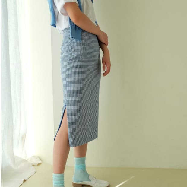 grove eddie skirt 1사이즈(blue check)