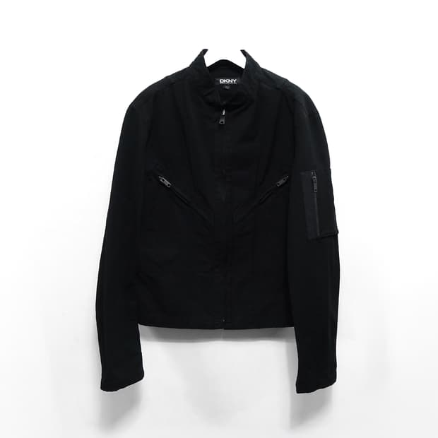 [M,100] DKNY 투포켓 커프 집업 바이커 플라이트 자켓