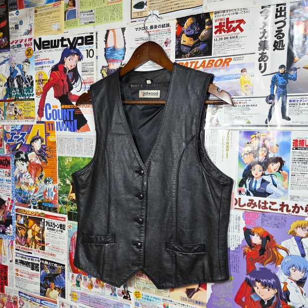 빈티지 소가죽 신치백 블랙 베스트