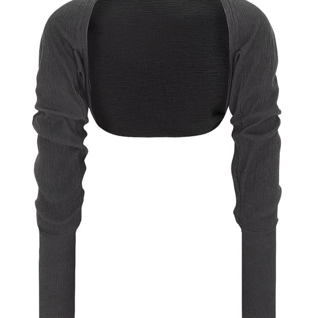 벨리아르 Cotton basic bolero charcoal brown