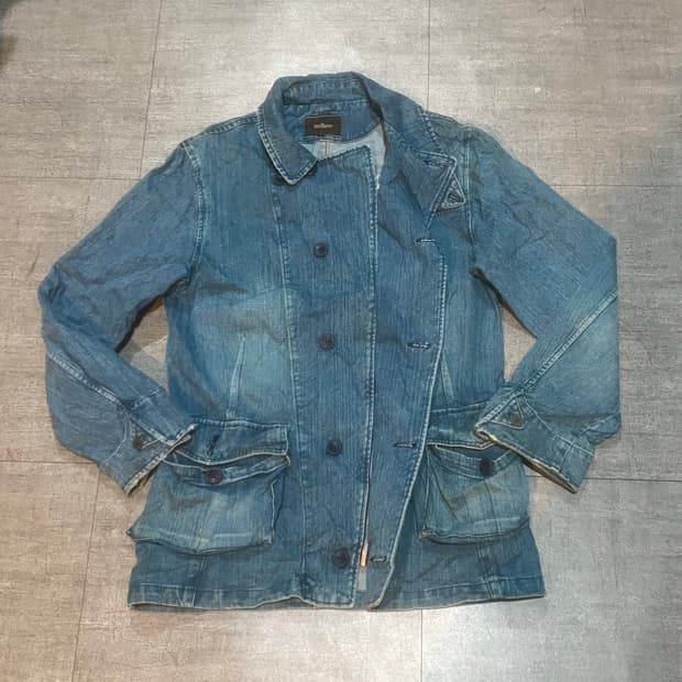 일본빈티지 Mellow 올드스쿨아메카지 오리엔탈긱시크 보헤미안데님자켓