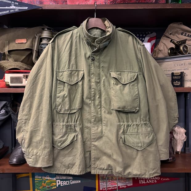 70s 오리지날 미군 M-65 필드자켓 사파리 퍼티그 자켓 N480