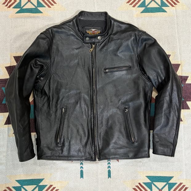 Harley davidson 싱글 라이더 카페레이서 레더 자켓