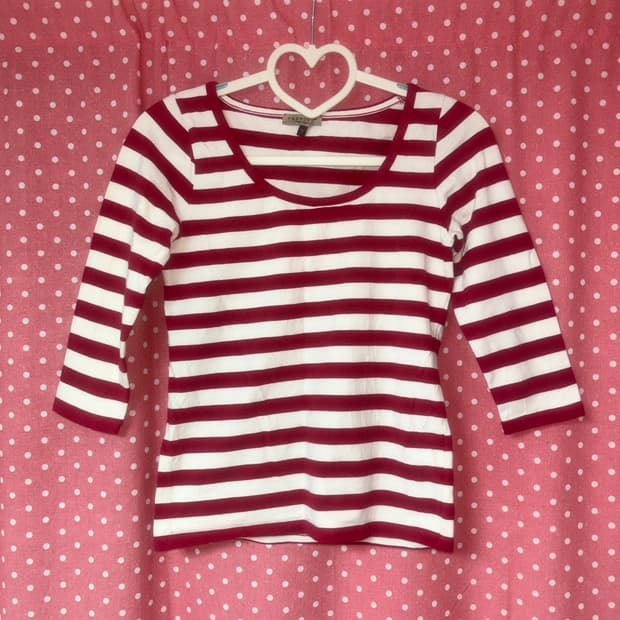 [PROPORTION BODY DRESSING] 레드 스트라이프 티셔츠