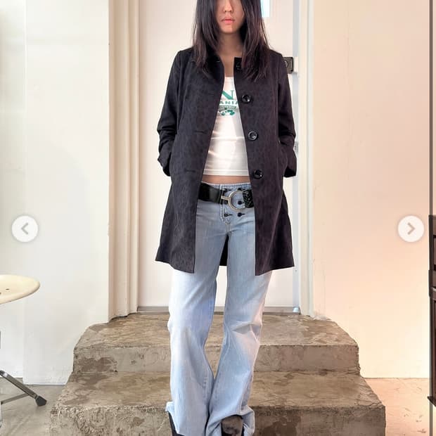 히스테릭 글래머 레오파드 코트