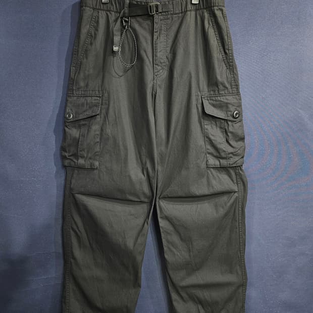 무신사 스탠다드 블랙 남성 허리 34~35 카고팬츠 