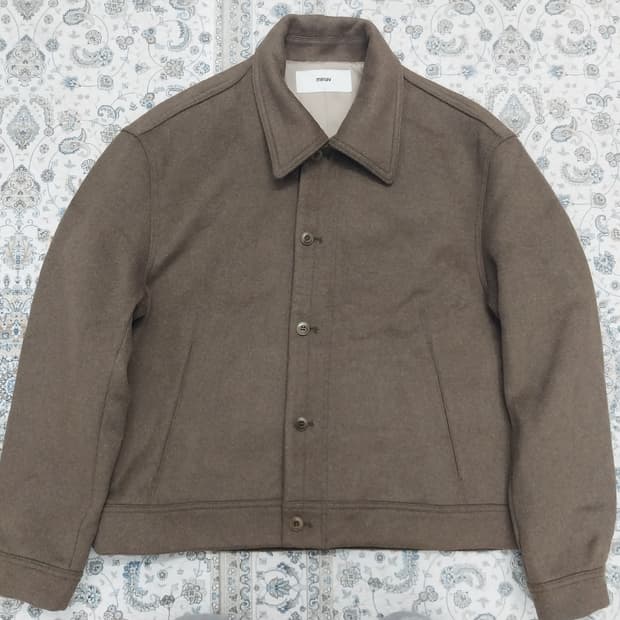 minav 엠버서더 울 소모 크롭 자켓 L