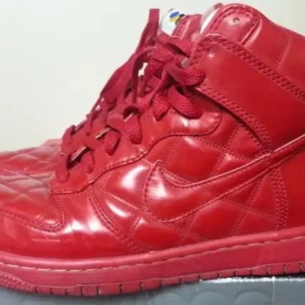 나이키 덩크 하이 슈프림  올림픽 레드  265