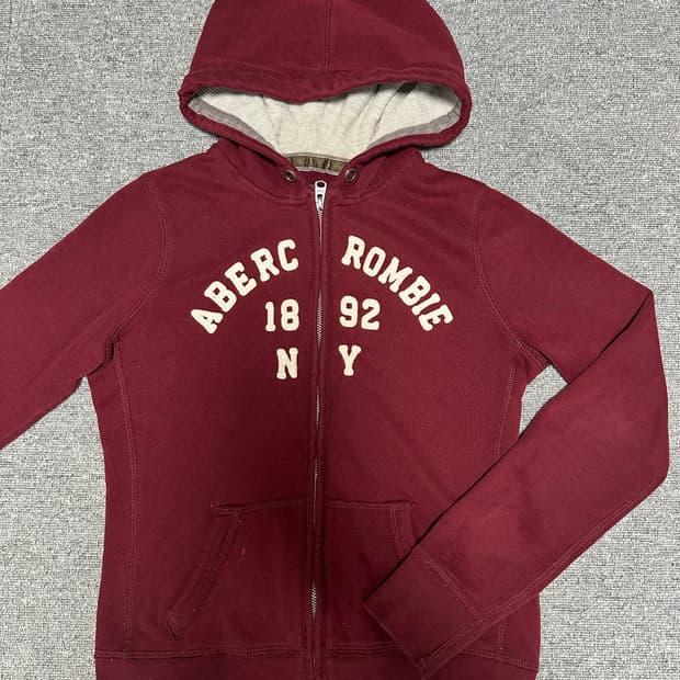 아베크롬비 후드집업 버건디