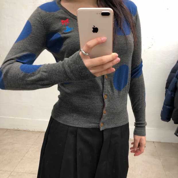 비비안웨스트우드 도트 가디건