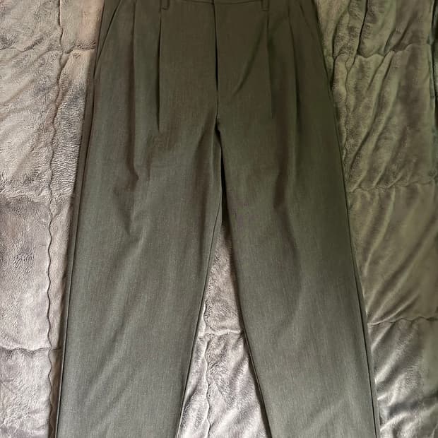 무지 슬랙스 다크 그레이