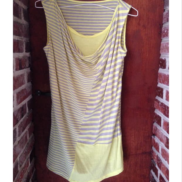 Yellow Striped Layered Tank Top