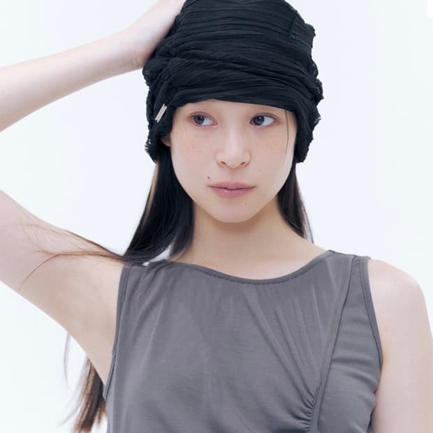 미세키서울 Sheer turban beanie