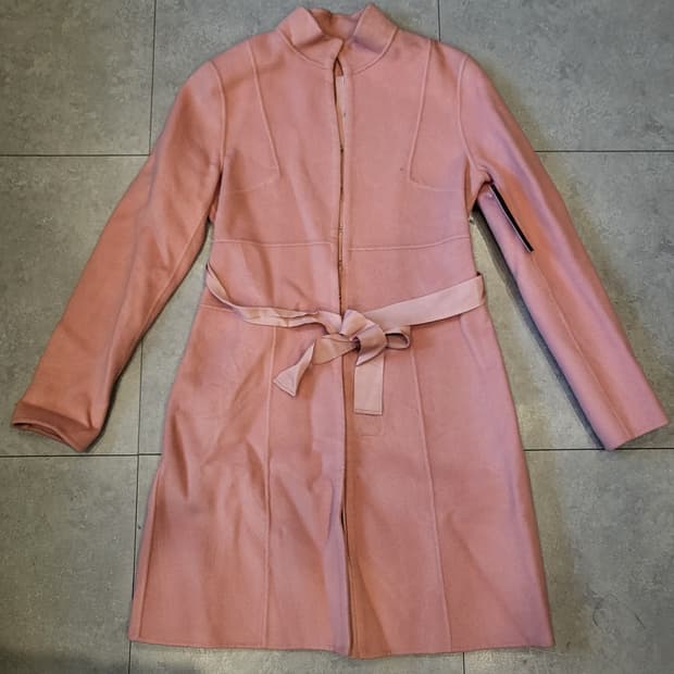 엘리 타하리 핑크 울 코트 S