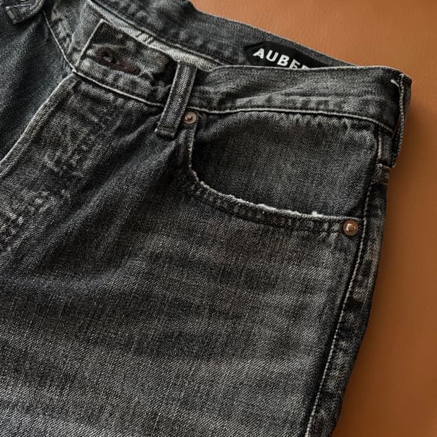 오베르쥬 어드레서 흑청 데님 40