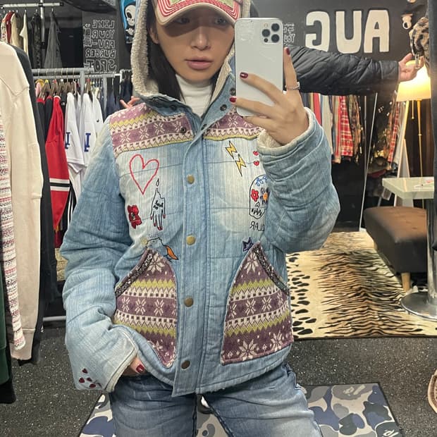 재패니즈빈티지 데님 후드자켓