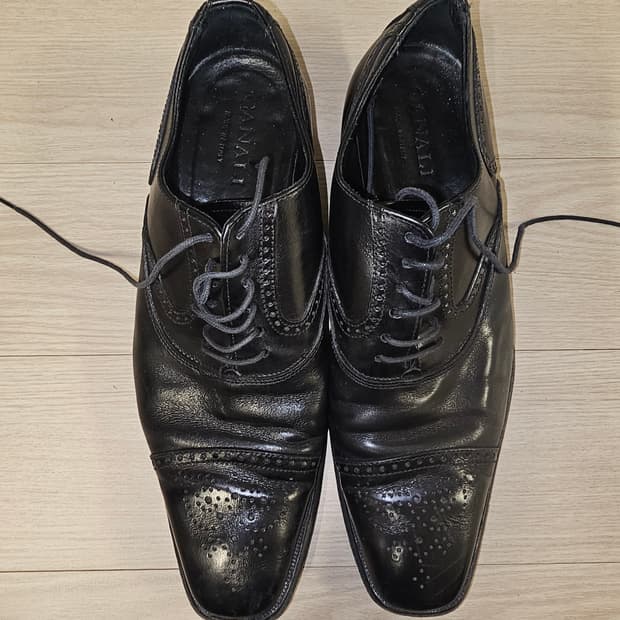 카날리 canali 블랙 남성용 가죽 정장 구두