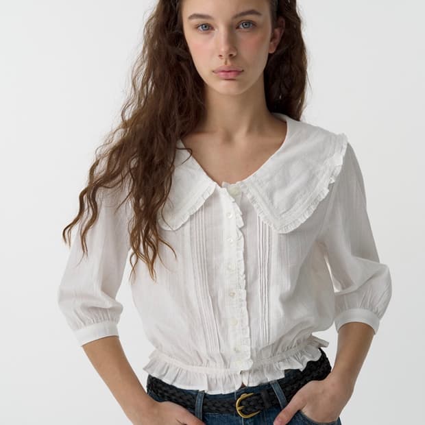더바넷 코티지 러플 블라우스 Cottage Ruffle Blouse