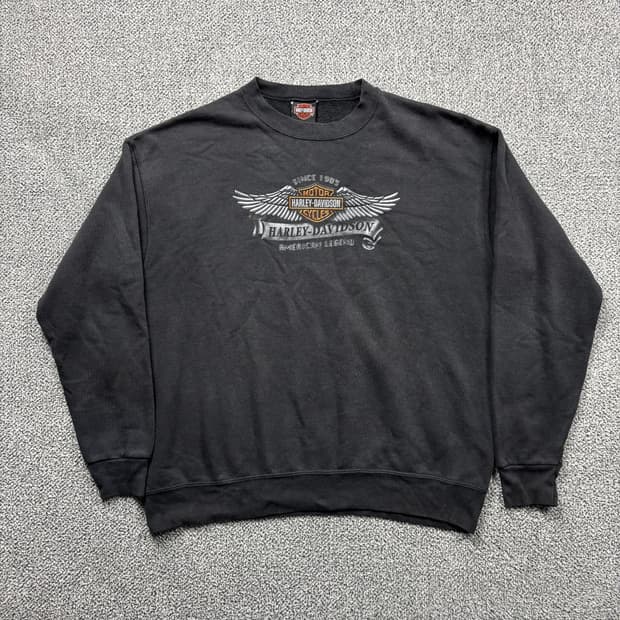 할리데이비슨 페이딩 빅로고 맨투맨