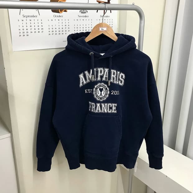 아미 프랑스 파리 후드티 노틱 블루