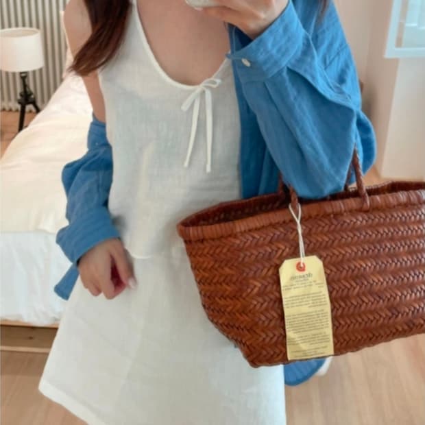 린넨 홀터넥 투피스