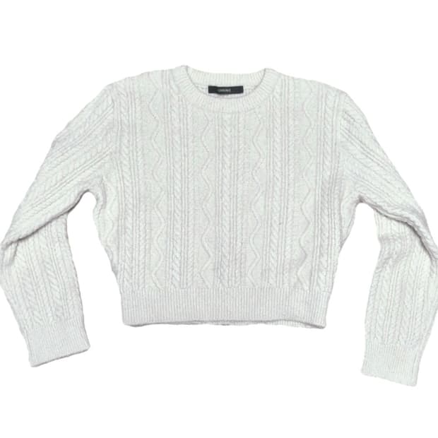 크롭 베이지 니트