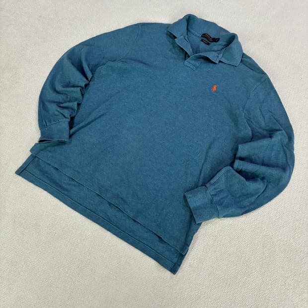 폴로 랄프로렌 긴팔 폴로셔츠 블루 L