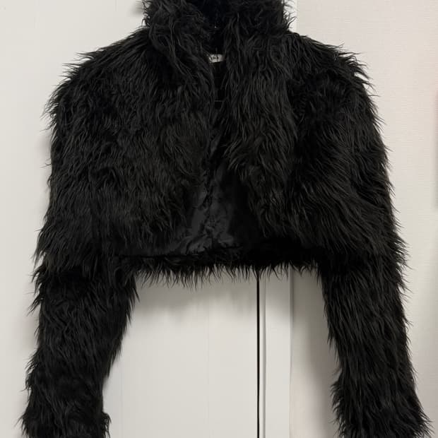 일본 빈티지 크롭 퍼 자켓