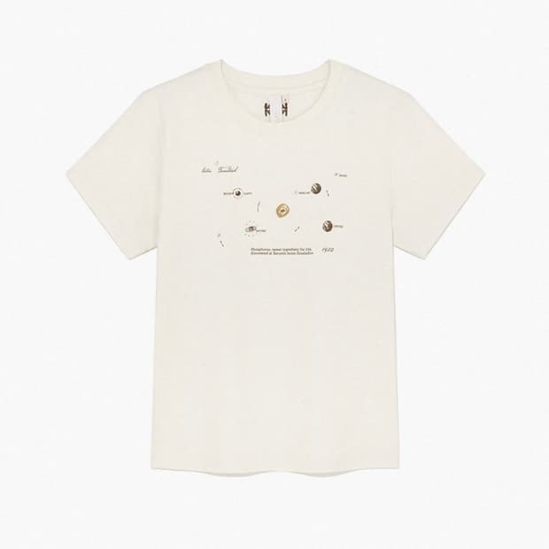 기준 반팔 티 S kijun Planet T-Shirt Off-White