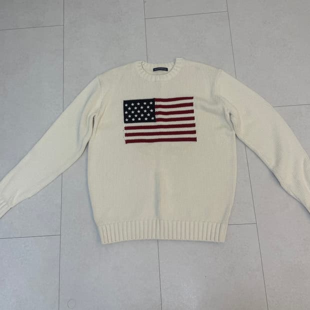 브랜디멜빌 성조기 니트 아이보리