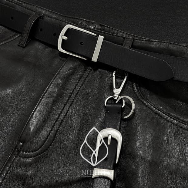 🌗 Basic satin belt / 베이직 새틴 버클 소가죽 벨트