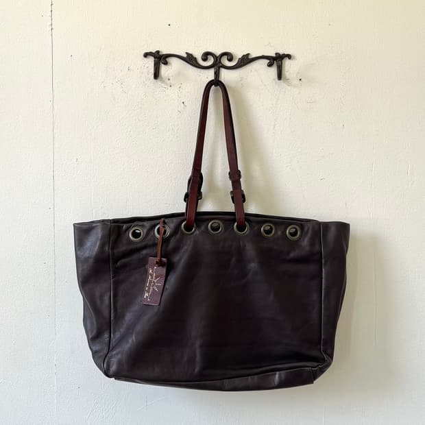 A.I.P Eyelet Leather Tote Bag