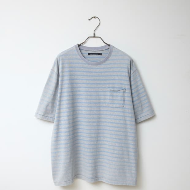 (2) VTG Bold Stripe Pocket Tee Sky Blue