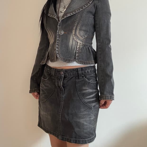 데님 프릴 자켓