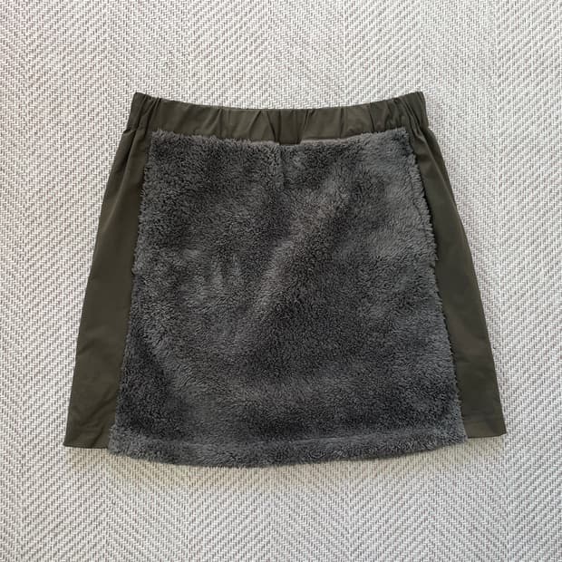 빈티지 보아 패널 밴딩 나일론 스커트