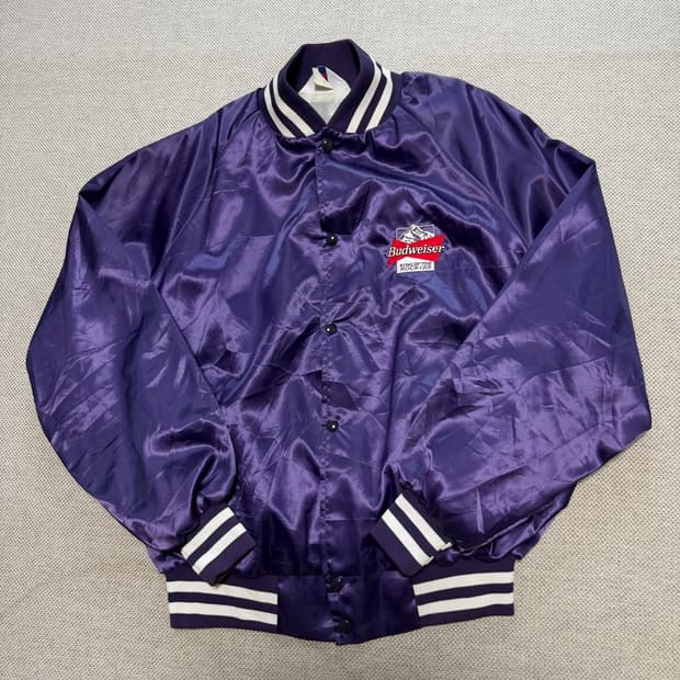 USA vintage 버드와이저 바시티 자켓