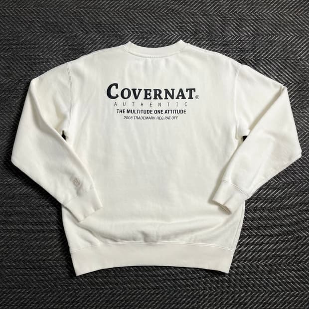 커버낫 헤비코튼 빅로고 크림 맨투맨o 4665