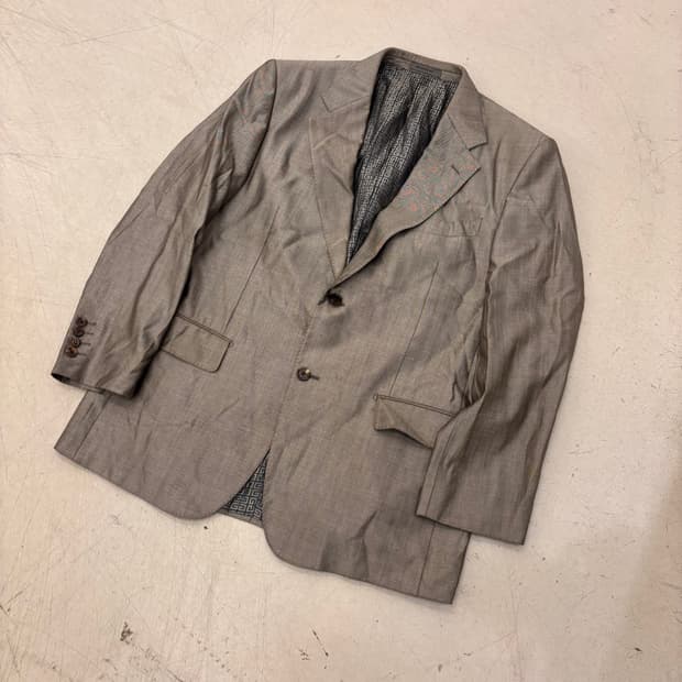 지방시 체크 투버튼 블레이저