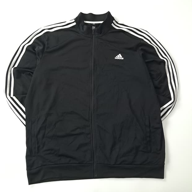 CK555 2XL 아디다스 블랙 삼선 프라임그린 트랙탑 집업 자켓