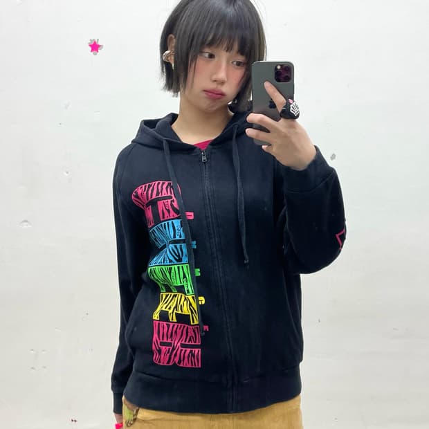 CHEER Lettering leopard heart hooded 