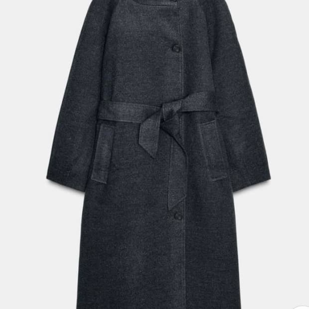 자라 하이넥 롱코트 xs