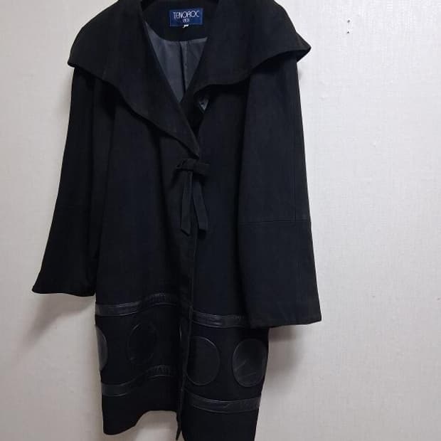 TENOROC 양가죽가죽코트 케이프큰카라 양가죽스웨이드 코트 77 42 