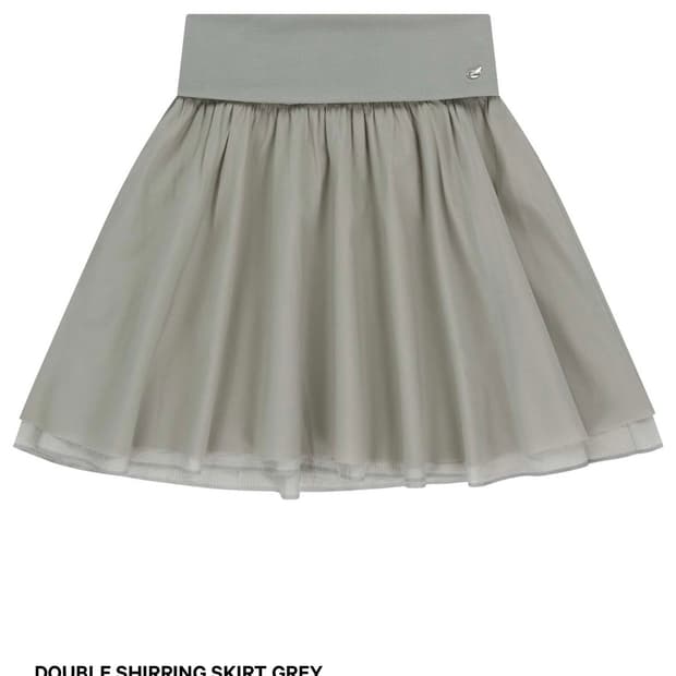 coyseio 코이세이오 더블 셔링 스커트 그레이 2사이즈