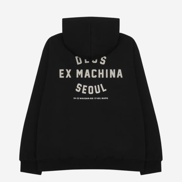 2xl 데우스 엑스 마키나 서울 컬리지 후드티  블랙 판매
