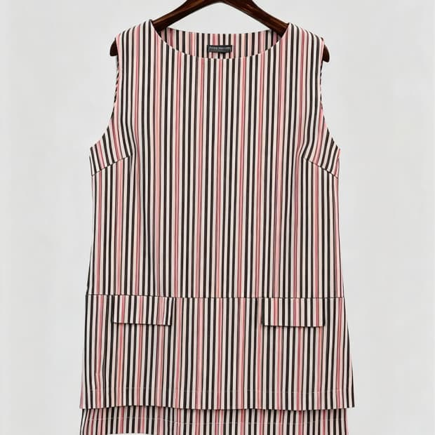 [Enzo Gala Roma] 일본제 면 100%  스트라이프 롱베스트 