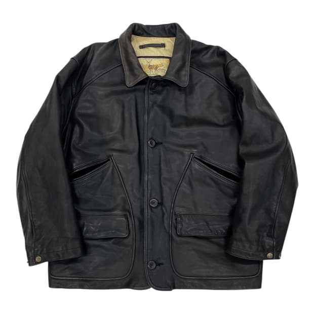 8-90‘s chevignon 소가죽 헌팅 자켓