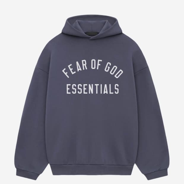 Essentials fleece marine hoodie L