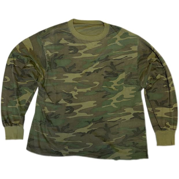 Vintage Woodland Camo Long Sleeve 90s