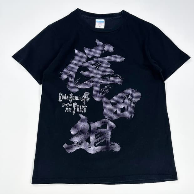 VTG 재팬 코다쿠미 y2k 여성 슬림핏 반팔티 블랙 여성XS