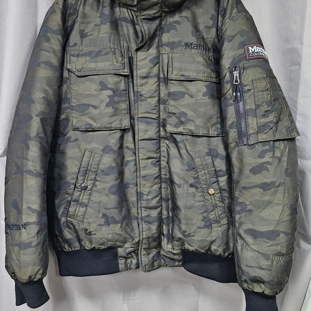 200 마모트  카모 퍼  후드 패딩 
